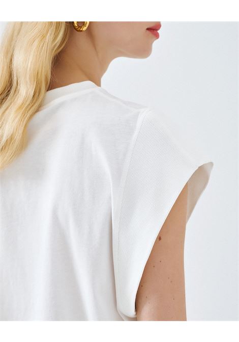 Camicetta con dettaglio a maglia ACCESS fashion | 63-2144-110BIANCO